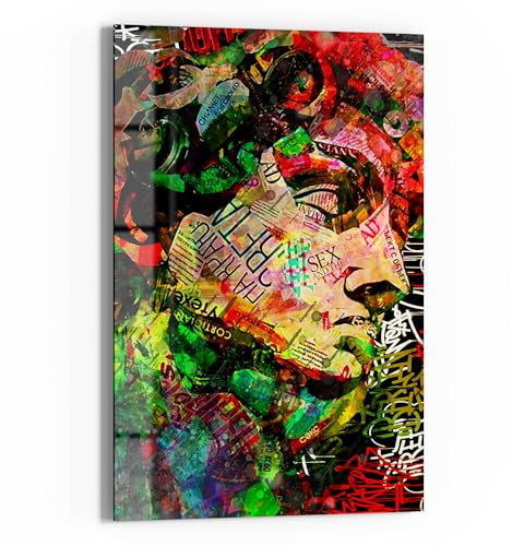 DEQOART Glas-Magnettafel | 40x60 cm cm groß | Motiv Urbane Impressionen | Memo-Board aus Glas | Magnetboard inkl. Magnete, Stift & Tuch für Küche & Büro | Tafel magnetisch & beschreibbar