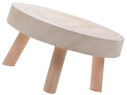 Alipis Holzhalter Für Pflanzen Runder Sockel Aus Holz Pflanzentisch Für Innen Und Außen Blumentopfregal Gartendekoration Sitzhocker Für Fußhocker Aus Holz