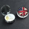 Pillendose mit USA-Flagge und 3 Fächern, rund, tragbar, für Tasche oder Geldbörse, Pillenhalter, wöchentlicher Pillen-Organizer, dekorativer Metall-Medizin-Vitamin-Organizer, Reisegeschenk