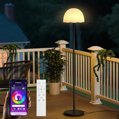 FUYO LED Stehlampe, E27 Standleuchte, Dimmbar Warmweiß und RGB Stehlampe, 140cm Innenbereich Dekor, LED Floor Lamp für Dekoration, Wohnzimmer, Balkon, schlafzimmer