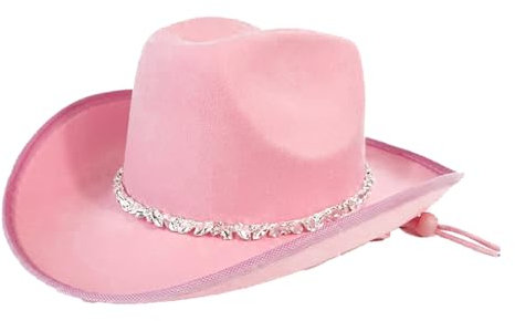 NaLatia Chapeau de cowboy avec bordure à paillettes argentées - Accessoires pour festivals, concerts, déguisements et enterrements de vie de jeune fille - 3 couleurs disponibles