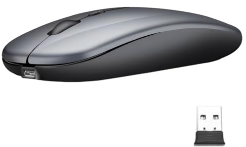 NHQZ Ratón Inalámbrico Bluetooth Compatible con Portátil/Macbook/iPad/iPhone (iOS 13.1.2 y superior) 3DPI Mini Ratón Recargable Ajustable Bluetooth4.0(d)