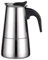 Cafetera de acero inoxidable Moka, cafetera italiana, compatible con fuente de calor de inducción (100 ml)