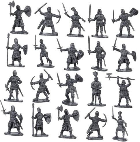 SKISUNO 200Stücke Menschenfiguren aus Mittelalterliche Soldaten Modelle für Kreative Szenen Langlebig für Sammlungen und
