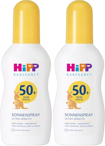HiPP Babysanft Sonne Sonnenspray LSF50+, 150ml (Packung mit 2)