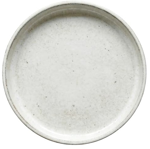 Provencelia Keramik-Untersetzer Weiß Durchmesser: 40 cm, Höhe: 4 cm- Handgefertigt frostsicher