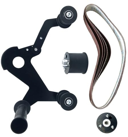 Hohopeti Kleiner Bandschleifer aus Eisen und Gummi Poliermaschine mit Handgriff Multifunktionaler Bandschleifer Einfach zu Bedienen für Metall und Rohrschleifen