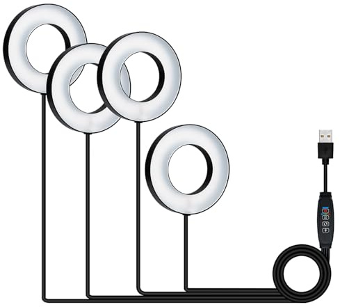 Wigearss 4x Pflanzenlampe LED Vollspektrum, Grow Lampe Timer Zimmerpflanzen | 4er-Set LED Tageslichtlampe 0–800 nm, 3/9/12H Timer, 3 Lichtmodi, 10 Dimmstufen, Anzuchtlampe für Zimmerpflanzen