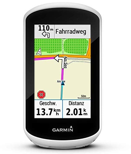 Garmin Edge Explore GPS-Fahrrad-Navi - Vorinstallierte Europakarte, Navigationsfunktionen, 3“ Touchscreen, einfache Bedienung, weiß/Schwarz, Einheitsgröße