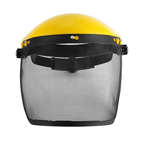 Casque de Visière journalisation Protection intégrale du Bouclier Masque de sécurité Visière à Mailles Ajustable pour la tronçonneuse Jardinage Journalisation Débroussailleuse Forestière