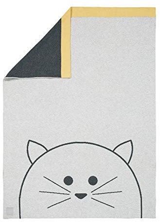 LÄSSIG Baby Kuscheldecke GOTS/Knitted Blanket, Little Chums Cat