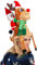 JOYIN Weihnachten Rentiermütze Santa reitet Rentier für süße und festliche Weihnachtsfeier Dress Up Feiern Dekorationen, Kostüm Zubehör Braun