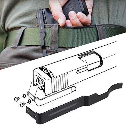 XFC-QGD, Verdeckter Gun Gürtelclip for Glock Schieben Holster for Glock 17 19 22 23 24 25 26 27 28 30S 31 32 33 34 35 36 Carry Pistole Clip Slides (Farbe : Schwarz)