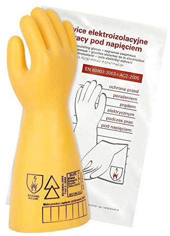 Secura RELSEC-20 Y 9 Lot de 10 gants électro-isolants ELSEC 20 kV Classe 2 Jaune 9 Taille 9