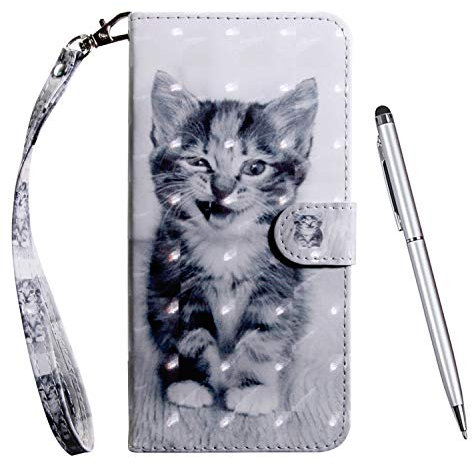 TOUCASA für Huawei P40 Pro Hülle, Handyhülle Brieftasche PU Leder Flip [3D] Case Magnetverschluss Handytasche Klapphülle Tasche Lederhülle Schutzhülle für Huawei P40 Pro (Katze)