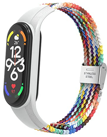 BDIG Kompatibel Für Xiaomi Mi Band 7 & Mi Band 6 Armband, Sport Nylon Armband Smartwatch Ersatzbänder für Mi Band 5 Mi Band 4