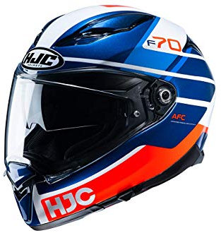 HJC Unisex-Adult F70 Tino Motorradhelm, blau Weiss rot, L