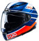 HJC Unisex-Adult F70 Tino Motorradhelm, blau Weiss rot, L