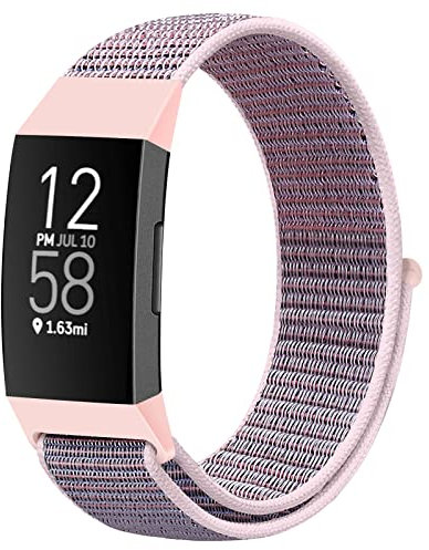 Runostrich Nylon Armband Kompatibel mit Fitbit Charge 4/Charge 3/SE, weiches Ersatzarmband atmungsaktives Sportarmband mit Uhrenarmbänder für Damen Herren