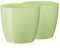 Tymar Blumentopf, 2er-Pack, Runde Form, Übertopf (Grün Pastell, ø 28 cm)