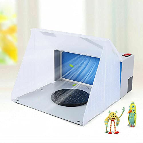 Fetcoi Cabina de pintura, aerógrafo, cabina de pulverización, sistema de aspiración para aerógrafo, modelismo y trabajos de pintura