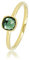 My Bendel - Ring Gold mit quadratischem grünem Glasstein- Stylischer Ringe für Damen - Bleibt schön und Verfärbt nicht - Stapeln Ringe - mit Luxuriösen Geschenkverpackung