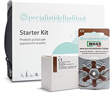 Piles pour appareils acoustiques Rayovac Varta Extra + Starter Kit de nettoyage pour pièces acoustiques (180, 312 Marron)