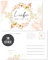 Things of Happiness Ballonkarten Hochzeit im Boho Stil | 50 x gelochte Ballonflugkarten als Hochzeitsspiel | Postkarten für Luftballons extra leicht (Korallton Rosen 50 Stück)