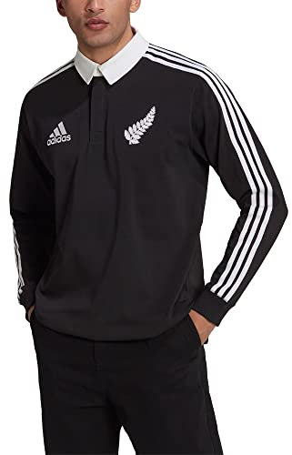 adidas Herren Heritage All Blacks Langer Rugby rmelpol, Schwarz-weiss, XL EU