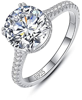 Musihy Couple Ring, Ringe Silber 4 Krappen Ehering Silber Ringgröße 60 (19.1)