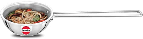 Hawkins 1.5 Cup Tadka Pan, 360 ml Triply Stainless Steel Pan, Induction Pan, Silver (STP15)