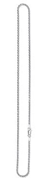 Stirling Silver Diamond Cut Rope Chain (20)