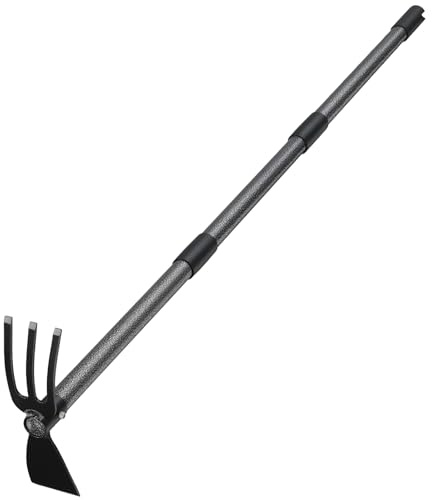 Hoe Garden Tool, 45 Inch Garden Hoe Long Handle for Weeding, Hoe Cultivator 2 in 1 Hand Garden Tools for Gardening Planting
