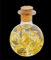 TENET - Botella ampolla de vidrio soplado con metal laminado coleccionable (ORO 22 QUILATES)