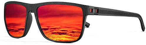 HENGOSEN Sunglasses Mens Polarised, Classic Vintage Sun Glasses, Lightweight Frame UV400 Protection for Driving Fishing Cycling