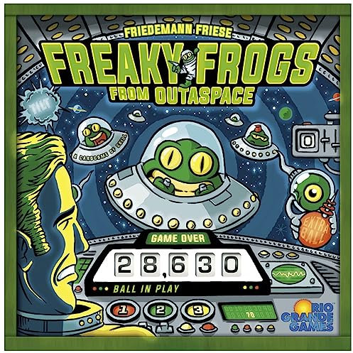 Rio Grande Games: Freaky Frogs from Outaspace - Pinball Session mit Karten, Kartenspiel für 1 Spieler