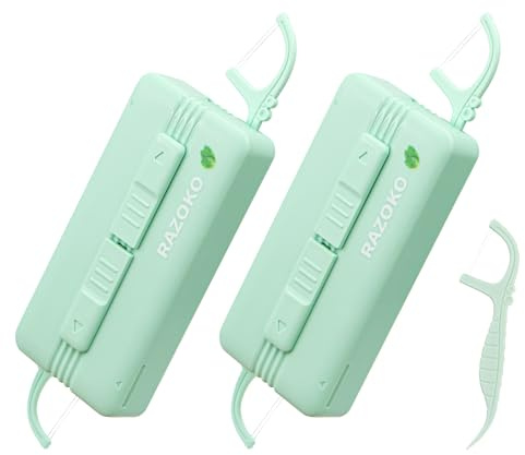 Dental Floss Picks Extra Strong Flosser Pick Toothpicks Fresh Mint 10 Count (Pack of 2)