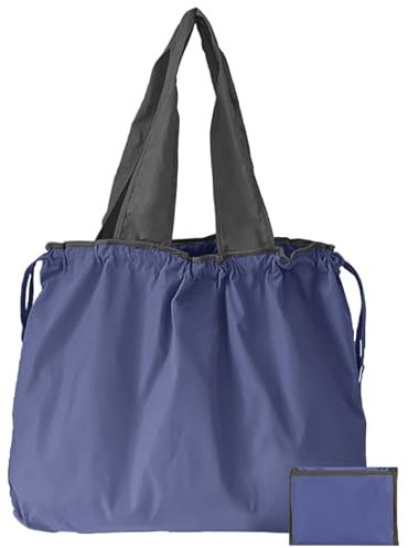 Einkaufstasche Faltbar Große Wiederverwendbare Ripstop Einkaufsbeutel Waschbar Shopping Bag Tragetasche mit Kordelzug und Henkel Tragbare Einkaufstaschen für Einkaufen und Travel Outdoor Camping