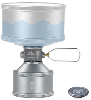 camping moon CAMPINGMOON Empty Refillable Gas Canister r for Backpacking Camping Stove Fuel EN417 Lindal Valve 35g with Refill Adapter TC-28/Z15