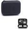 ZXUPOI 1 Pcs Étui & Pochette pour Samsung T7/ T7 Touch Portable SSD Housse de Protection en EVA Rigide pour T7 250 Go 500 Go 1 to et 2 to Disques Durs 2 Emplacements avec Proche Filet-Noir