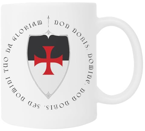 Générique Knights Templar Crusader Tasse À Café En Céramique Blanche