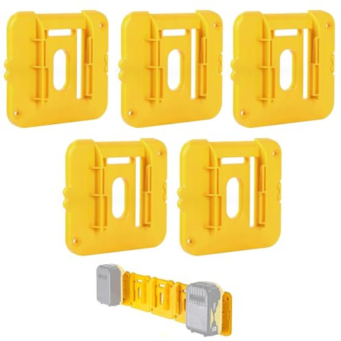 Battery Storage for Battery Holder 20V 60V Battery Accessories for DCB200 DCB203 DCB205 DCB206,5 Packs Batteries Packout Battery Drill Tool Organizer Batteries Storage Rack