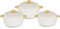 Casserole Pot Serving Dishes with Lids - 3pc Hot Pot Food Container Set Stainless Steel Inner (White Plastic Lid - 3pc Set 1.8L/2.4L/3.2L)