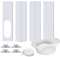 Window Seal with Window Adapter Kit for Portable Air Conditioner, Adjustable Window Seal Plate, Ventilation Kit for Sliding Glass Doors and Windows, Air Conditioner Vent Duct Hose Adapter, Flat Mouth