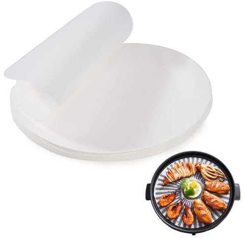 200 Piezas Ronda de Papel para Hornear 26 cm Papel de Horno Papel Air Fryer Redondo,Antiadherente Hornear Papel de Horno,para Freidora Hornear Hamburguesas Pizza Barbacoa