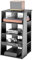VEVOR 5-stufiger Medienständer, Medienständer für DVD-Player/Kabelboxen/Spielekonsolen, Audio Komponentenschrank, StereoKomponenten Rackschrank, höhenverstellbarer Medienaufbewahrungsschrank
