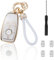 Key Fob Cover for Mercedes Benz Key Shell with Keychain & 4 Valve Cover,Upgraded Soft Case for Benz GLC GLE GLA GLB GLS AMG A C E G S Class Schlüsselcover für Mercedes Benz mit Schlüsselanhänger
