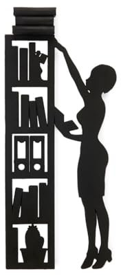 Balvi Marque-Page The Library Couleur Noir Une Pile de Livres dépasse du Livre Nylon/Plastique