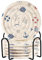 Lot de 6 dessous de verre bleu et blanc avec motif monde sous-marin pour tasses et support