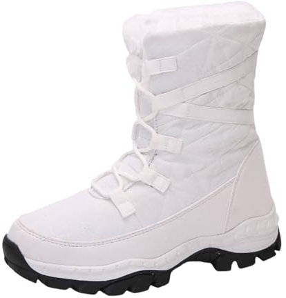 Stivaletti da Donna Neve Scarponcini da Neve con Calde Foderato Stivali da Trekking Boots Donna Dopo Sci Resistente Comode Scarponi Invernali Inverno Platform Scarpe Sci Morbidi all'Aperto